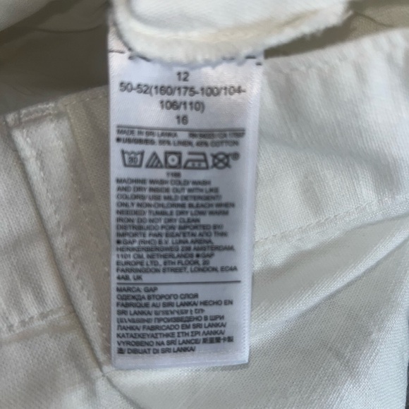 Gap Woman’s White linen pleated linen pant. Size 12. NWT - Picture 12 of 15